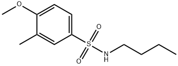 N-butyl-4-methoxy-3-methylbenzenesulfonamide 结构式