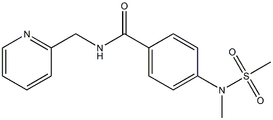 4-[methyl(methylsulfonyl)amino]-N-(2-pyridinylmethyl)benzamide 结构式