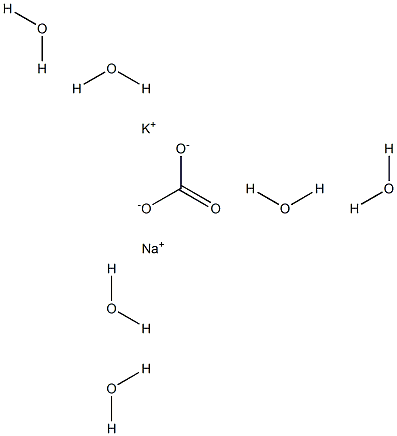 Potassium sodium carbonate hexahydrate 结构式