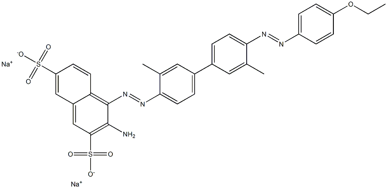 2,7-Naphthalenedisulfonic acid, 3-amino-4-[[4'-[(4-ethoxyphenyl)azo]-3,3'-dimethyl[1,1'-biphenyl]-4-yl]azo]-, disodium salt 结构式