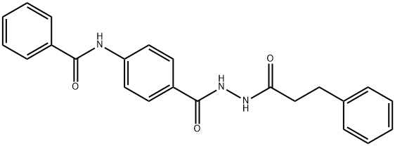 N-(4-{[2-(3-phenylpropanoyl)hydrazino]carbonyl}phenyl)benzamide 结构式