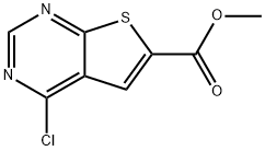 METHYL 4-CHLOROTHIENO[2,3-D]PYRIMIDINE-6-CARBOXYLATE 结构式