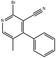3-Pyridinecarbonitrile, 2-bromo-5-methyl-4-phenyl- 结构式