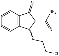 (E)-1-(3-chloropropylidene)-3-oxo-2,3-dihydro-1H-indene-2-carboxamide 结构式