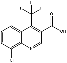 8-chloro-4-(trifluoromethyl)quinoline-3-carboxylic acid 结构式