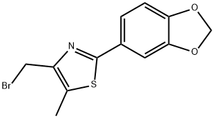 2-Benzo[1,3]dioxol-5-yl-4-bromomethyl-5-methylthiazole 结构式