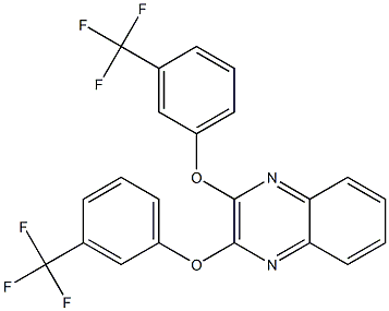 2,3-bis[3-(trifluoromethyl)phenoxy]quinoxaline 结构式
