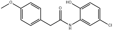 N-(5-chloro-2-hydroxyphenyl)-2-(4-methoxyphenyl)acetamide 结构式