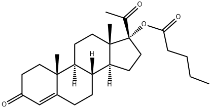 17-Α-羟基孕酮戊酸盐 结构式