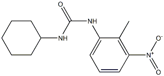 N-cyclohexyl-N'-(2-methyl-3-nitrophenyl)urea 结构式
