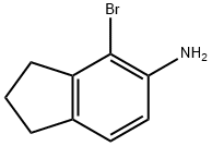 5-氨基-4-溴-2,3-二氢-1H-茚 结构式