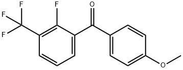 (2-fluoro-3-(trifluoromethyl)phenyl)(4-methoxyphenyl)methanone 结构式
