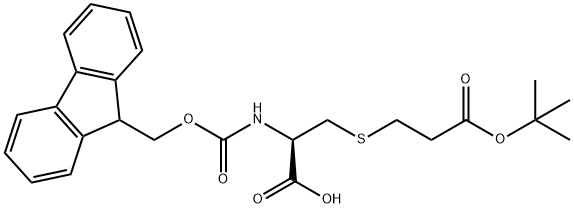 N-(((9H-芴-9-基)甲氧基)羰基)-S-(3-(叔丁氧基)-3-氧代丙基)-L-半胱氨酸 结构式