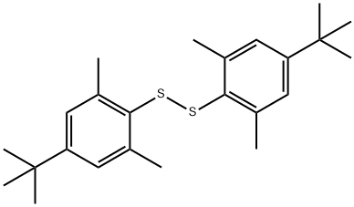 双(4-叔丁基-2,6-二甲基苯基)二硫化物 结构式