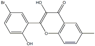 2-(5-bromo-2-hydroxyphenyl)-3-hydroxy-6-methyl-4H-chromen-4-one 结构式