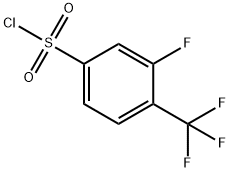 3-氟-4-(三氟甲基)苯-1-磺酰氯 结构式