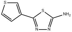 5-(噻吩-3-基)-1,3,4-噻二唑-2-胺 结构式