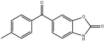 6-(4-甲基苯甲酰基)苯并[D]噁唑-2(3H)-酮 结构式