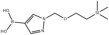 (1-((2-(三甲基硅烷基)乙氧基)甲基)-1H-吡唑-4-基)硼酸 结构式