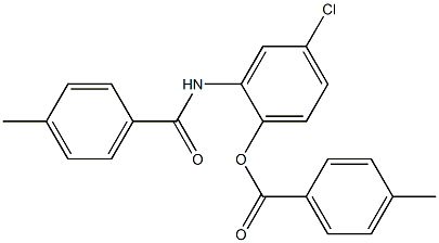 4-chloro-2-[(4-methylbenzoyl)amino]phenyl 4-methylbenzoate 结构式
