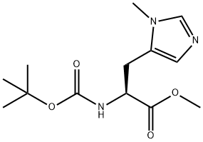 (S)-2-(BOC-氨基)-3-(1-甲基-5-咪唑基)丙酸甲酯 结构式