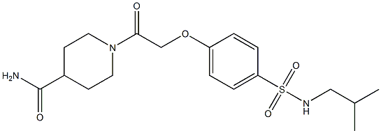 1-({4-[(isobutylamino)sulfonyl]phenoxy}acetyl)-4-piperidinecarboxamide 结构式