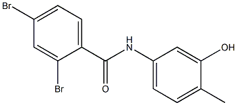 2,4-dibromo-N-(3-hydroxy-4-methylphenyl)benzamide 结构式