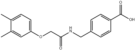 4-({[(3,4-dimethylphenoxy)acetyl]amino}methyl)benzoic acid 结构式