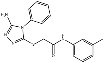 2-[(5-amino-4-phenyl-4H-1,2,4-triazol-3-yl)sulfanyl]-N-(3-methylphenyl)acetamide 结构式