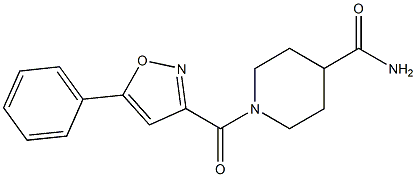 1-[(5-phenyl-3-isoxazolyl)carbonyl]-4-piperidinecarboxamide 结构式