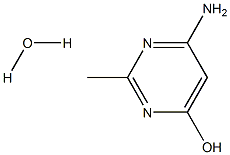 4-氨基-6-羟基-2-甲基嘧啶水合物 结构式