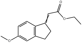 ethyl 2-(5'-methoxyindan-1'-ylidene)acetate 结构式