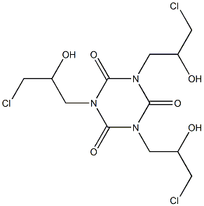 Tris(3-chloro-2-hydroxypropyl)isocyanurate 结构式