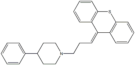 4-phenyl-1-[3-(9H-thioxanthen-9-ylidene)propyl]piperidine 结构式