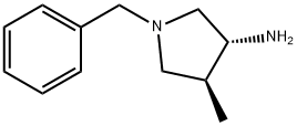 1-苄基-4-甲基吡咯烷-3-胺 结构式