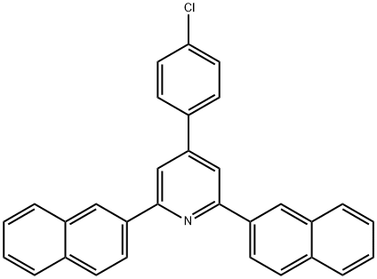 4-(4-chlorophenyl)-2,6-di(2-naphthyl)pyridine 结构式