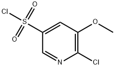 6-氯-5-甲氧基-3-吡啶磺酰氯 结构式