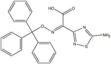 (Z)-2-(5-AMINO-1,2,4-THIADIAZOL-3-YL)-2-(TRITYLOXYIMINO)ACETIC ACID 结构式