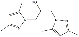 1,3-bis(3,5-dimethyl-1H-pyrazol-1-yl)propan-2-ol 结构式