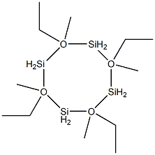 2,4,6,8-tetraethyl-2,4,6,8-tetramethylcyclotetrasiloxane 结构式