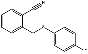 2-{[(4-fluorophenyl)sulfanyl]methyl}benzonitrile 结构式
