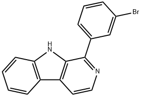 1-(3-溴苯基)-9H-吡啶[3,4-B]吲哚 结构式