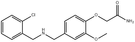 2-(4-{[(2-chlorobenzyl)amino]methyl}-2-methoxyphenoxy)acetamide 结构式