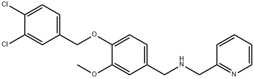 N-{4-[(3,4-dichlorobenzyl)oxy]-3-methoxybenzyl}-N-(2-pyridinylmethyl)amine 结构式