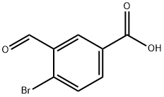 4-溴-3-甲酰基苯甲酸 结构式