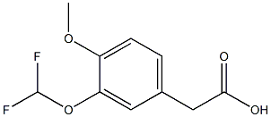 2-[3-(二氟甲氧基)-4-甲氧基苯基]乙酸 结构式