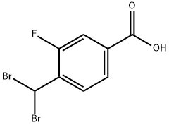 4-(二溴甲基)-3-氟苯甲酸 结构式