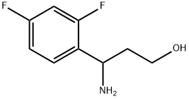 3-氨基-3-(2,4-二氟苯基)丙醇 结构式