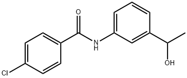 4-chloro-N-[3-(1-hydroxyethyl)phenyl]benzamide 结构式