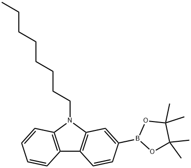 9-辛基-2-硼酸频那醇酯咔唑 结构式
